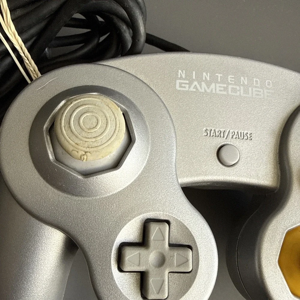 Genuine OEM Nintendo GameCube DOL-003 Platinum Silver Controller Untested